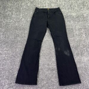 Lee Jeans Womens 10 Black Bootcut Regular Stretch Dark Wash Denim Casual City